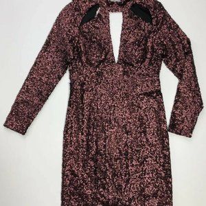 Charlotte Russe // Burgundy Sequin Dress